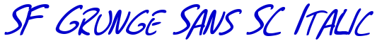 SF Grunge Sans SC Italic шрифт